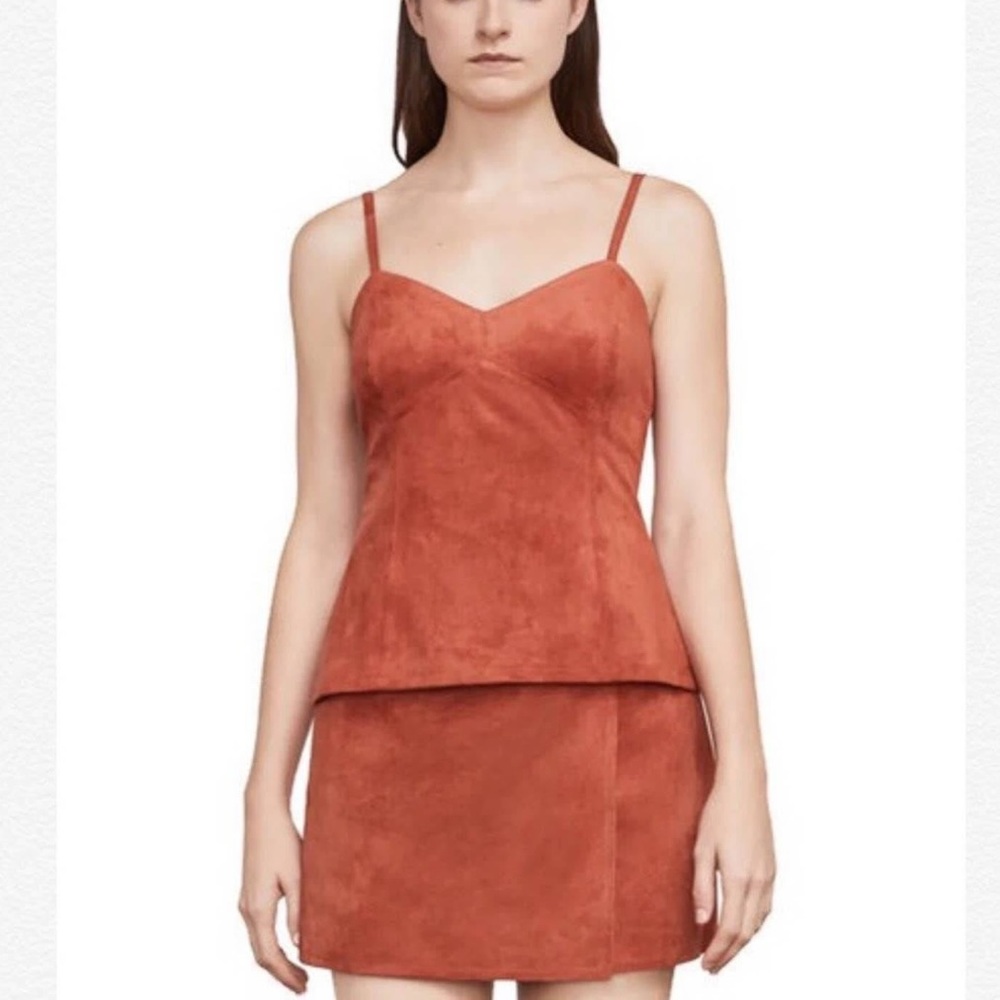 BCBGMAXAZRIA Faux Suede Skirt Set XXS